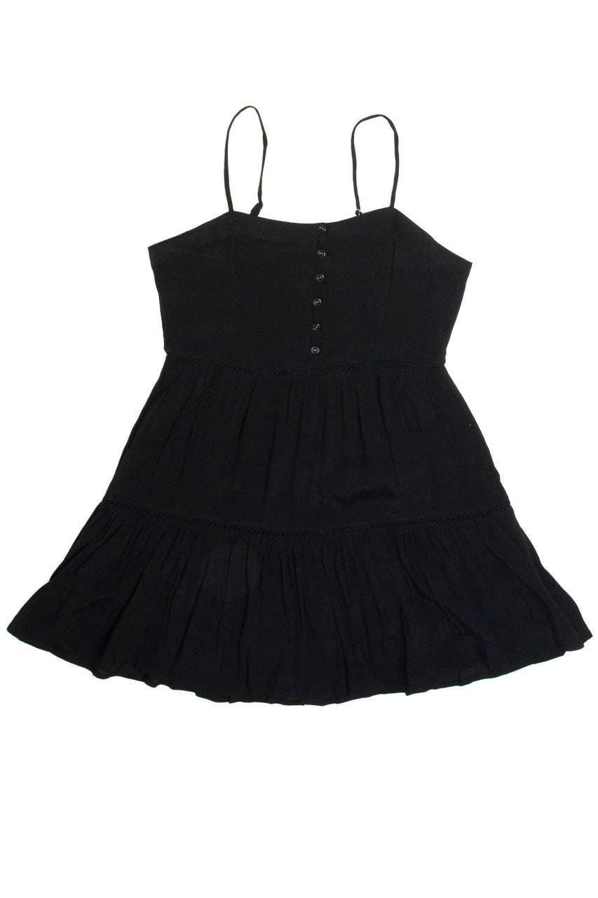 Black Ruffle Tiered Mini Dress