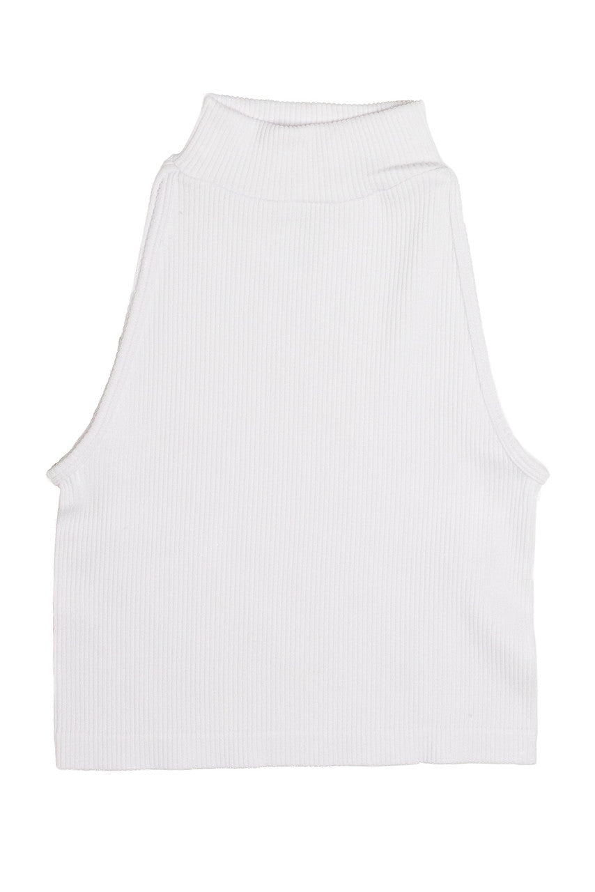 Seamless Ribbed Mock Neck