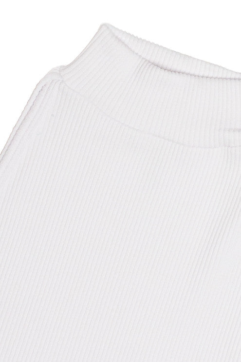 Seamless Ribbed Mock Neck
