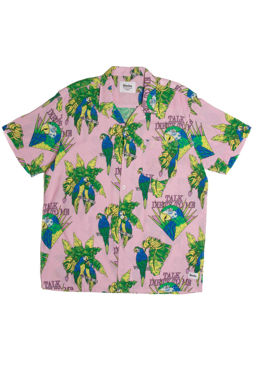 Talk Dirty Parrot Button Up Shirt