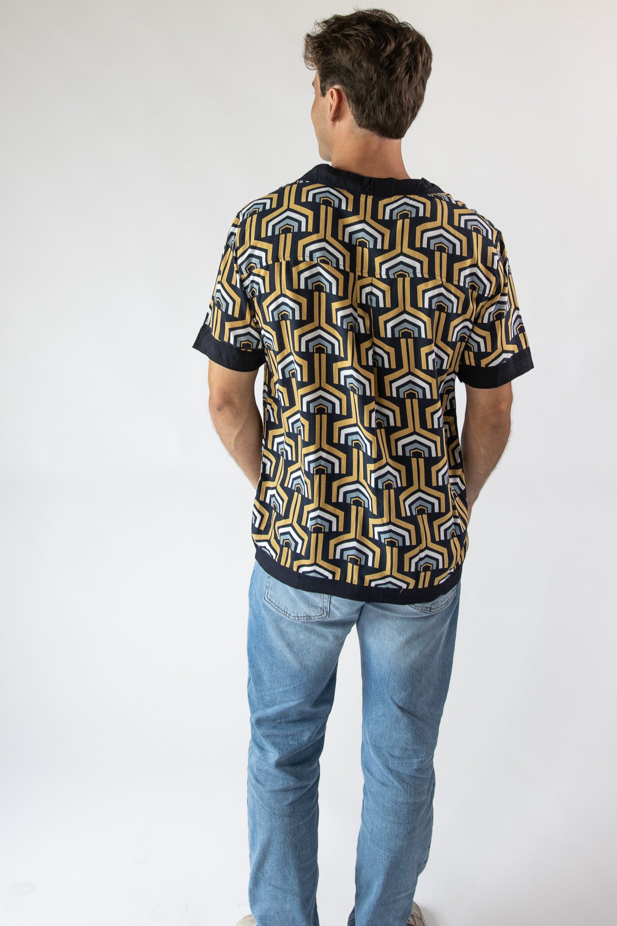 70s Print Button Up