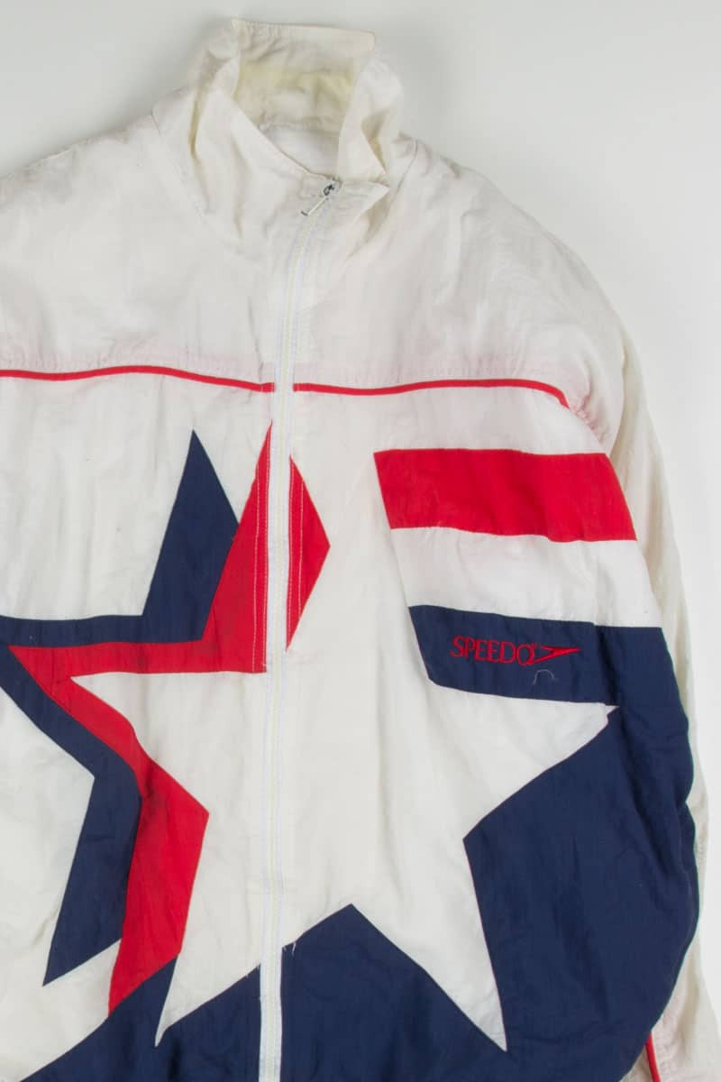 Red, White & Blue Star Vintage Speedo Jacket