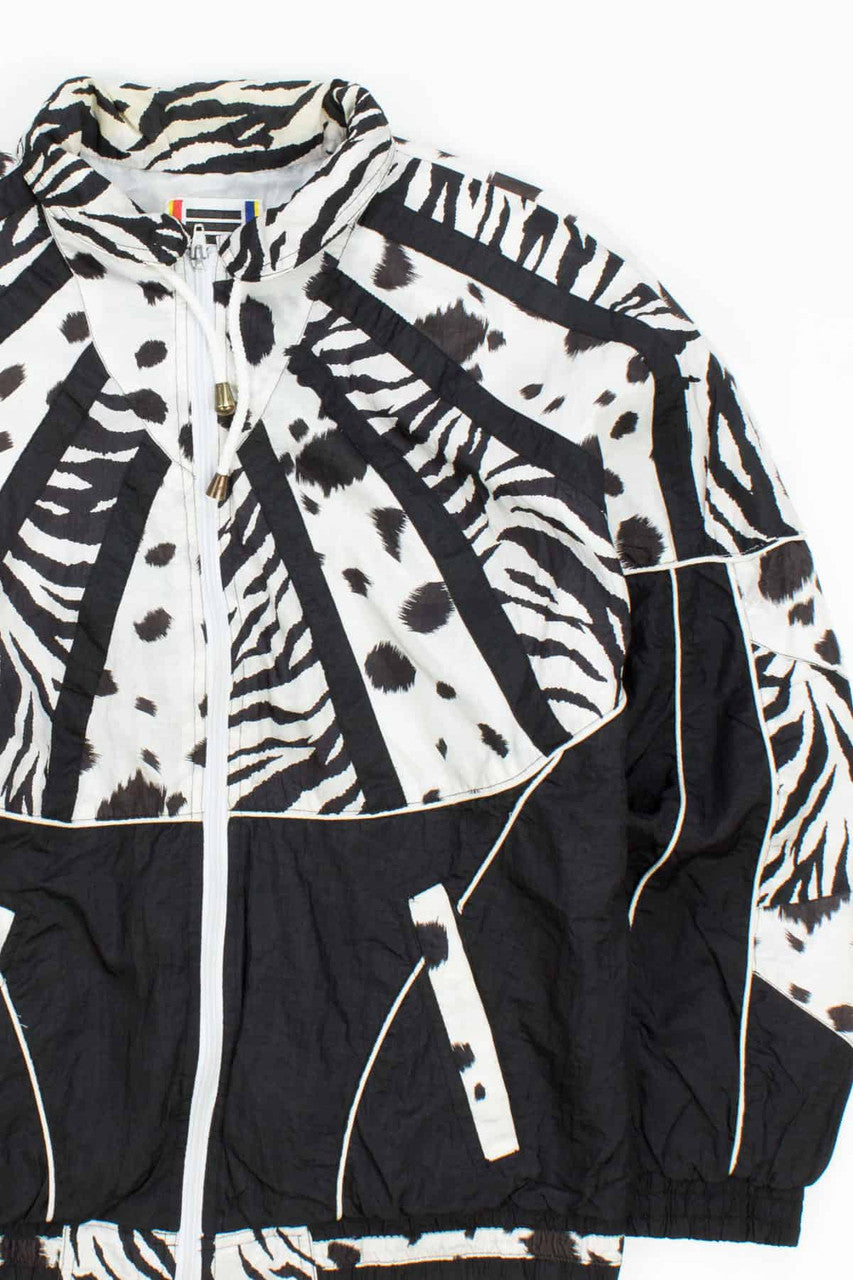 Paneled Tiger Print 90s Jacket 17963