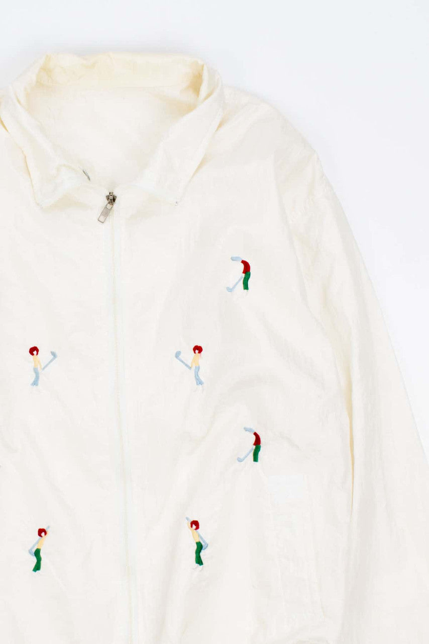 Vintage 90s Embroidered Golfers Jacket