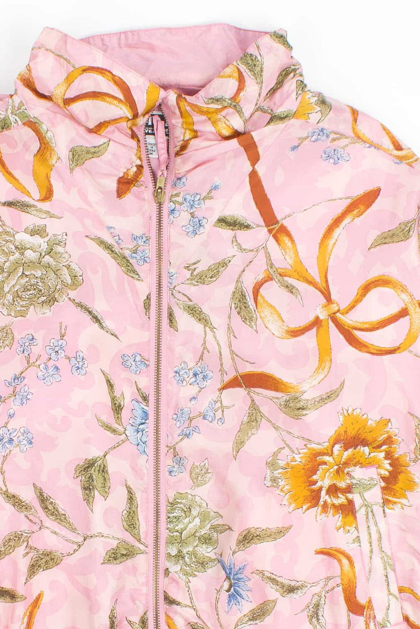 Silk Floral Vintage 90s Jacket