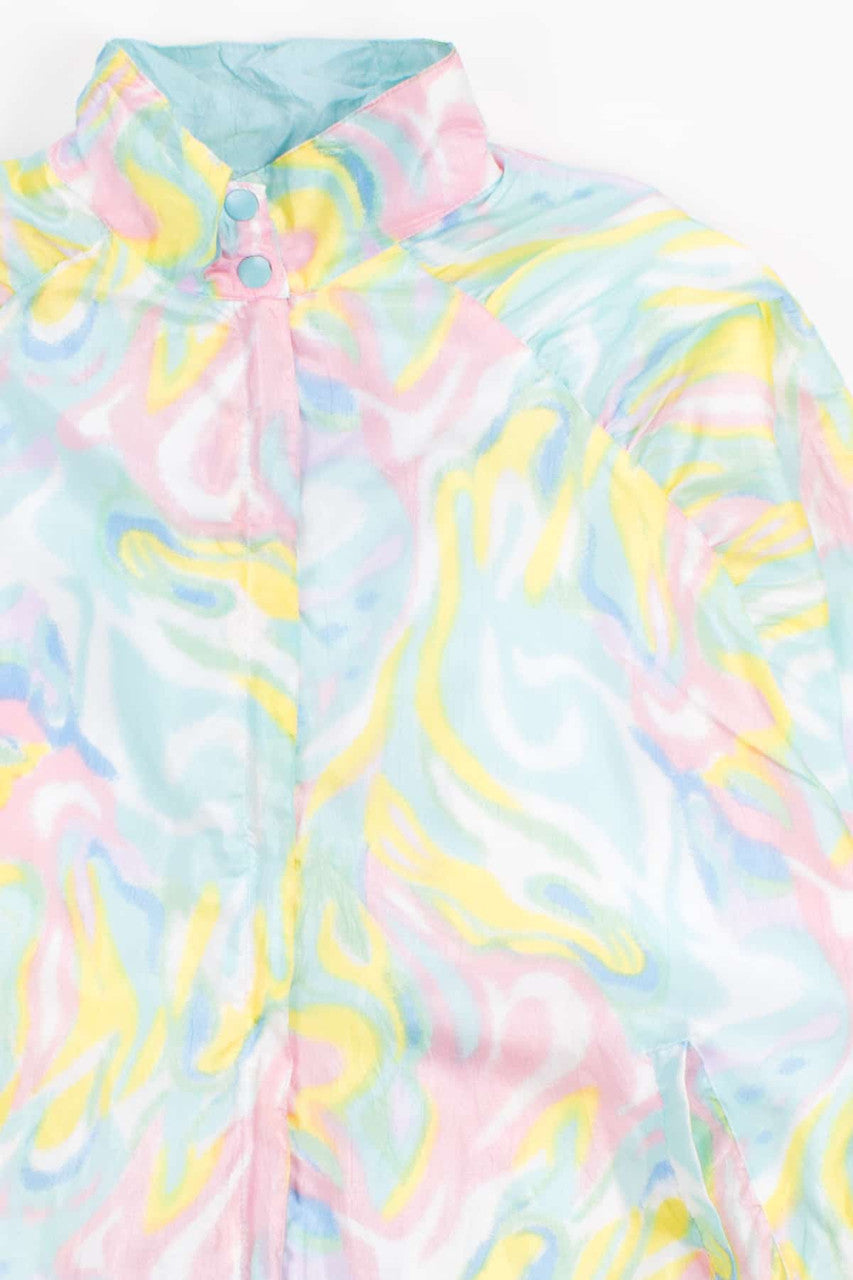Pastel Psychedelic Swirl 90s Jacket