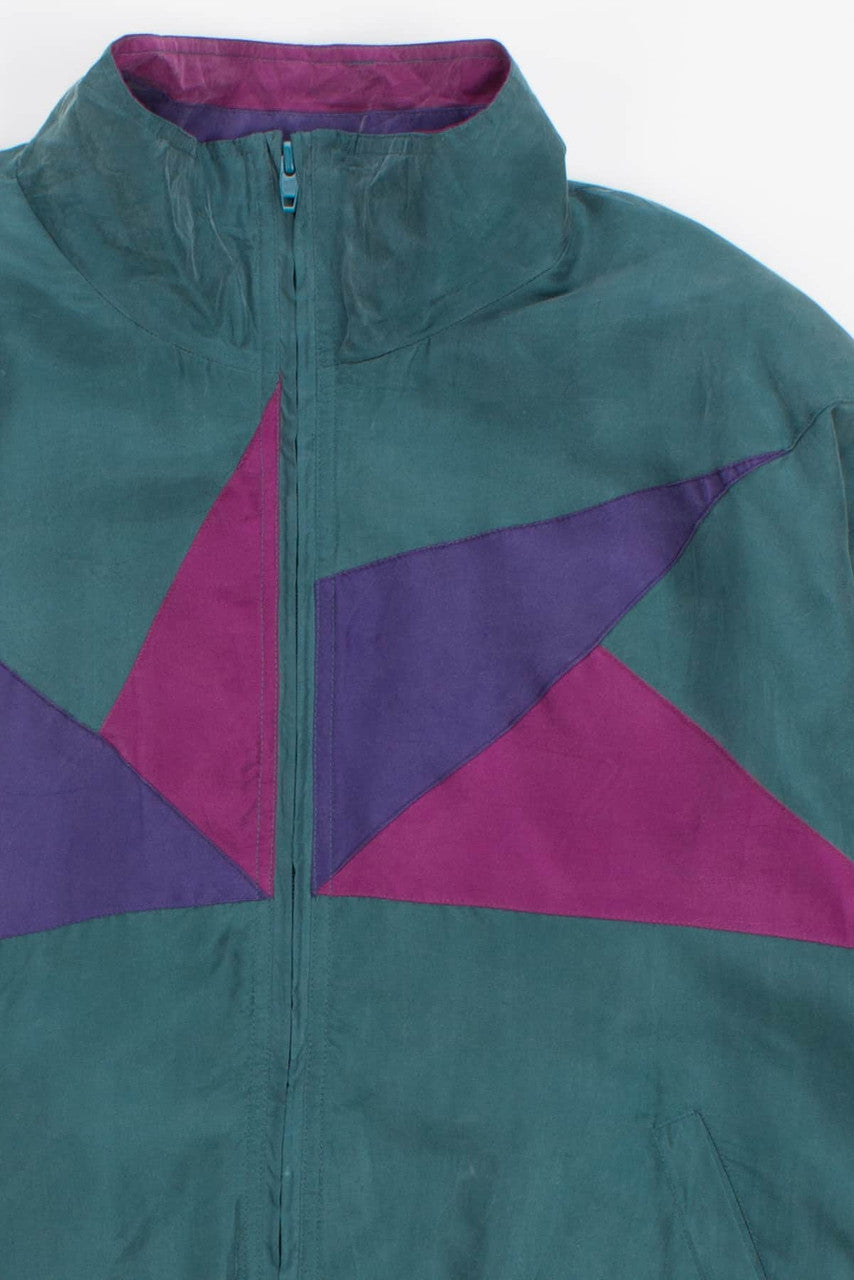Silk Colorblock 90s Jacket