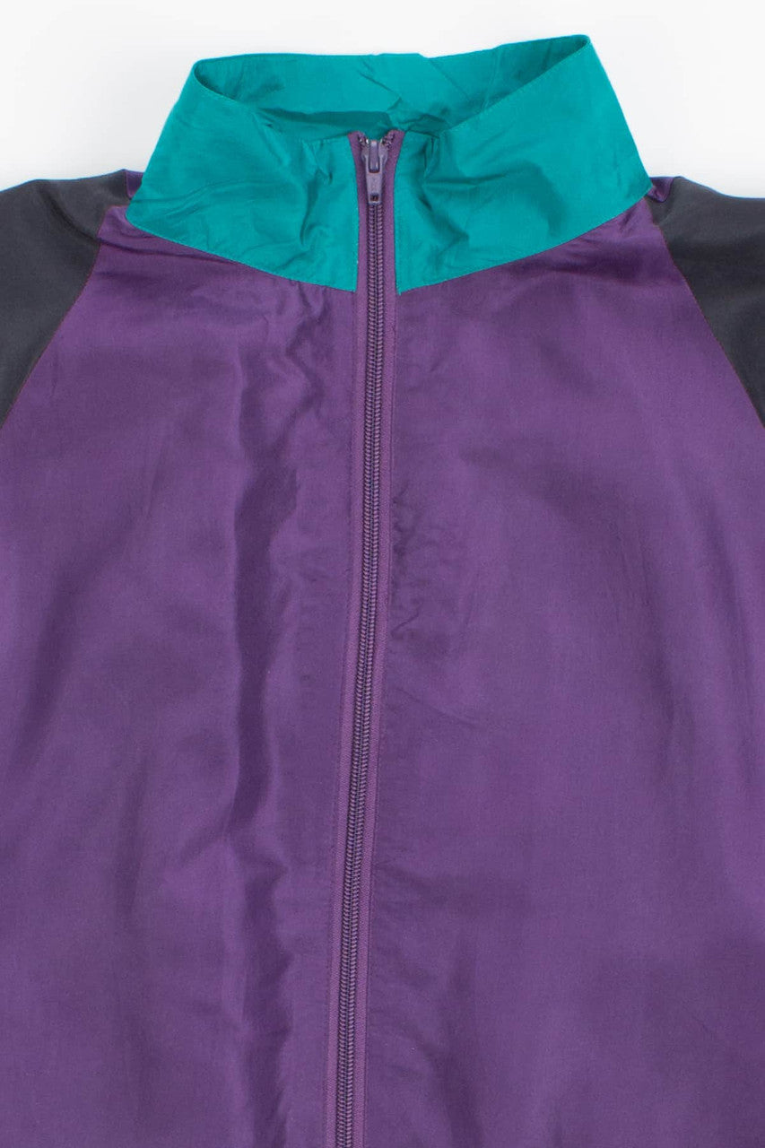 Teal and Purple Vintage Silk Jacket