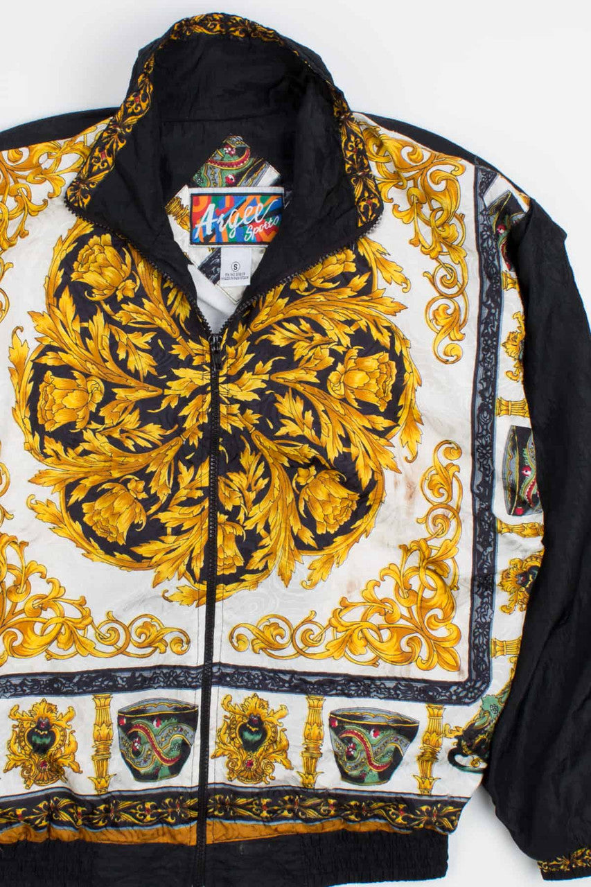 Fancy Black and Gold Windbreaker
