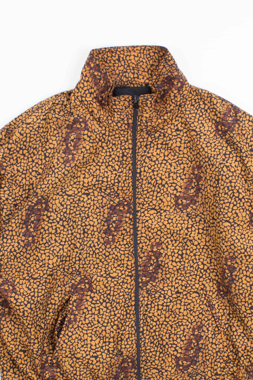 Copper Crackle Print Windbreaker