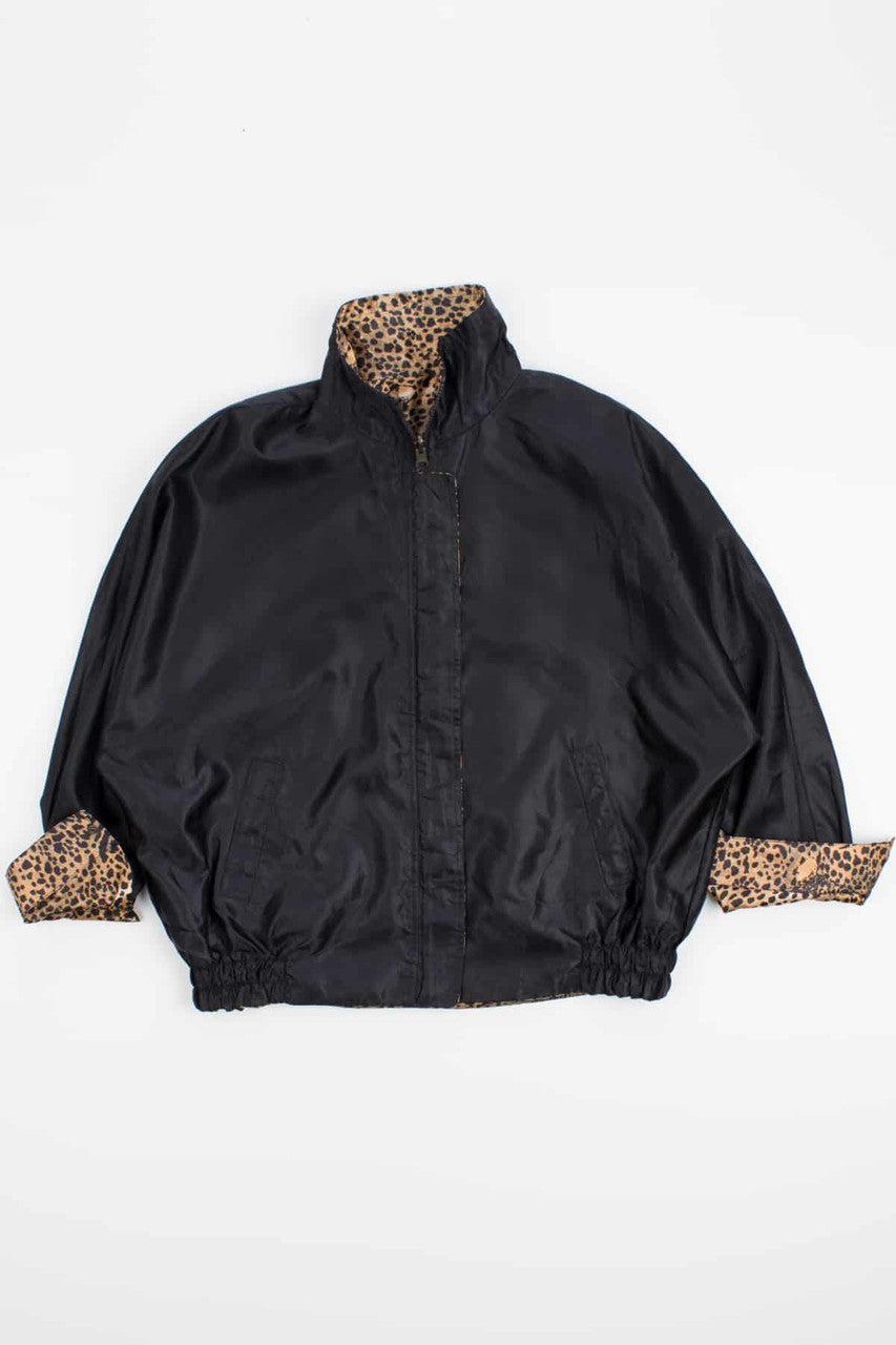 Leopard Reversible Satin Jacket