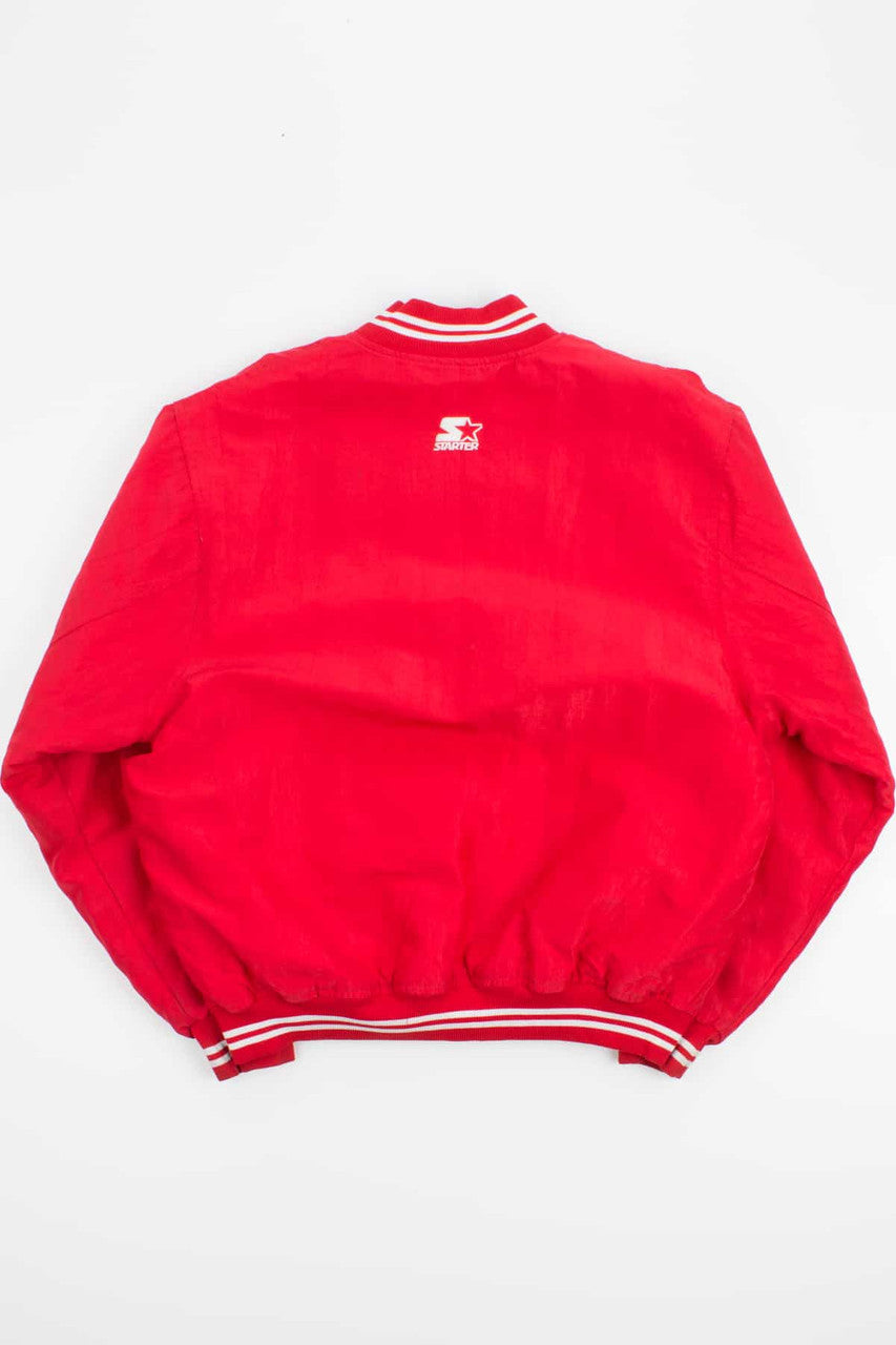 Red Starter Bomber Jacket
