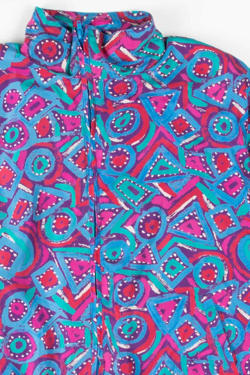 Abstract Shapes Silk 90s Jacket 18488