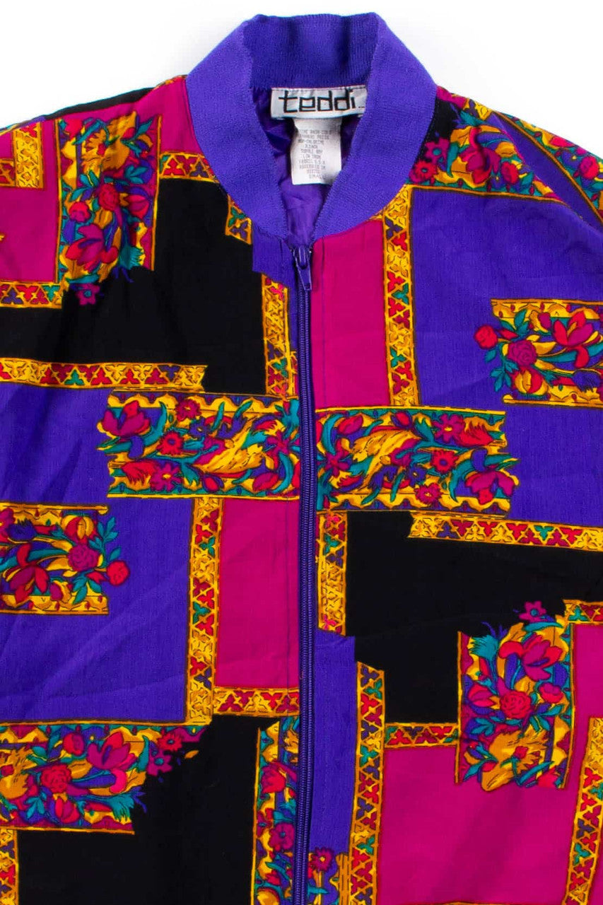 Purple Floral 90s Jacket 18638