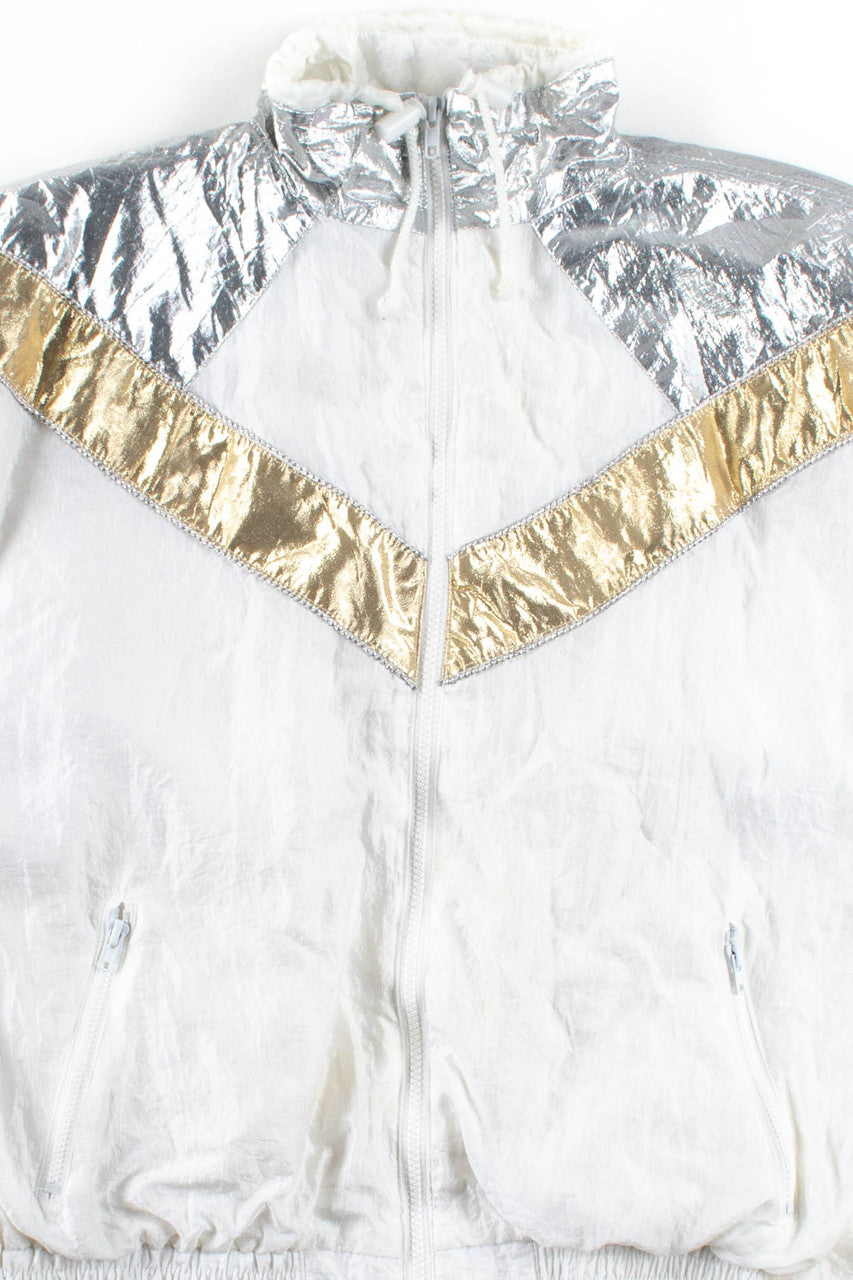 White Metallic 90s Jacket 18686