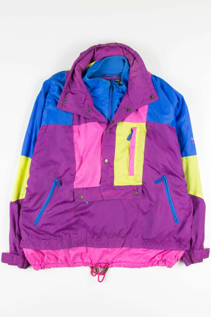 90s Fleece Lined Color Blocked Jacket 17446