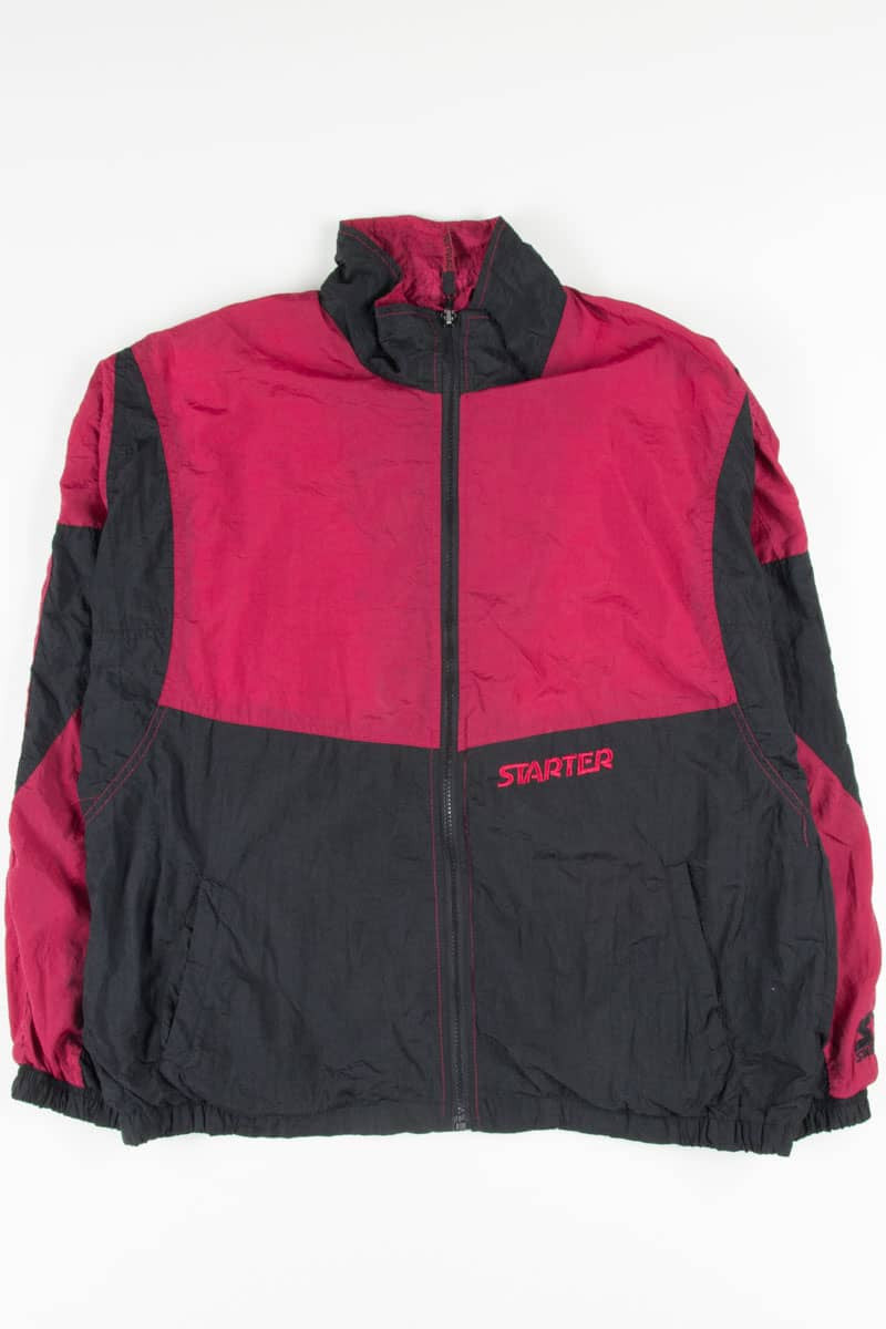 Black & Burgundy Starter Jacket