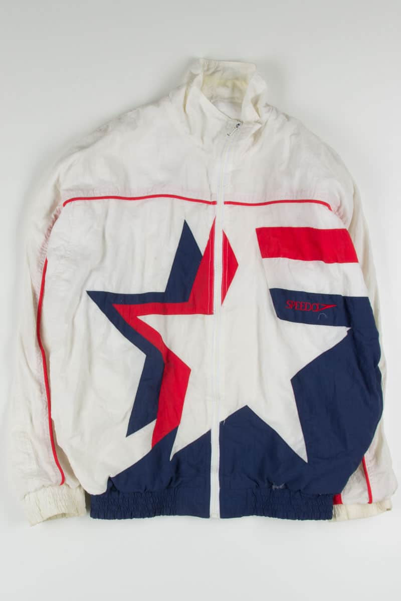 Red, White & Blue Star Vintage Speedo Jacket