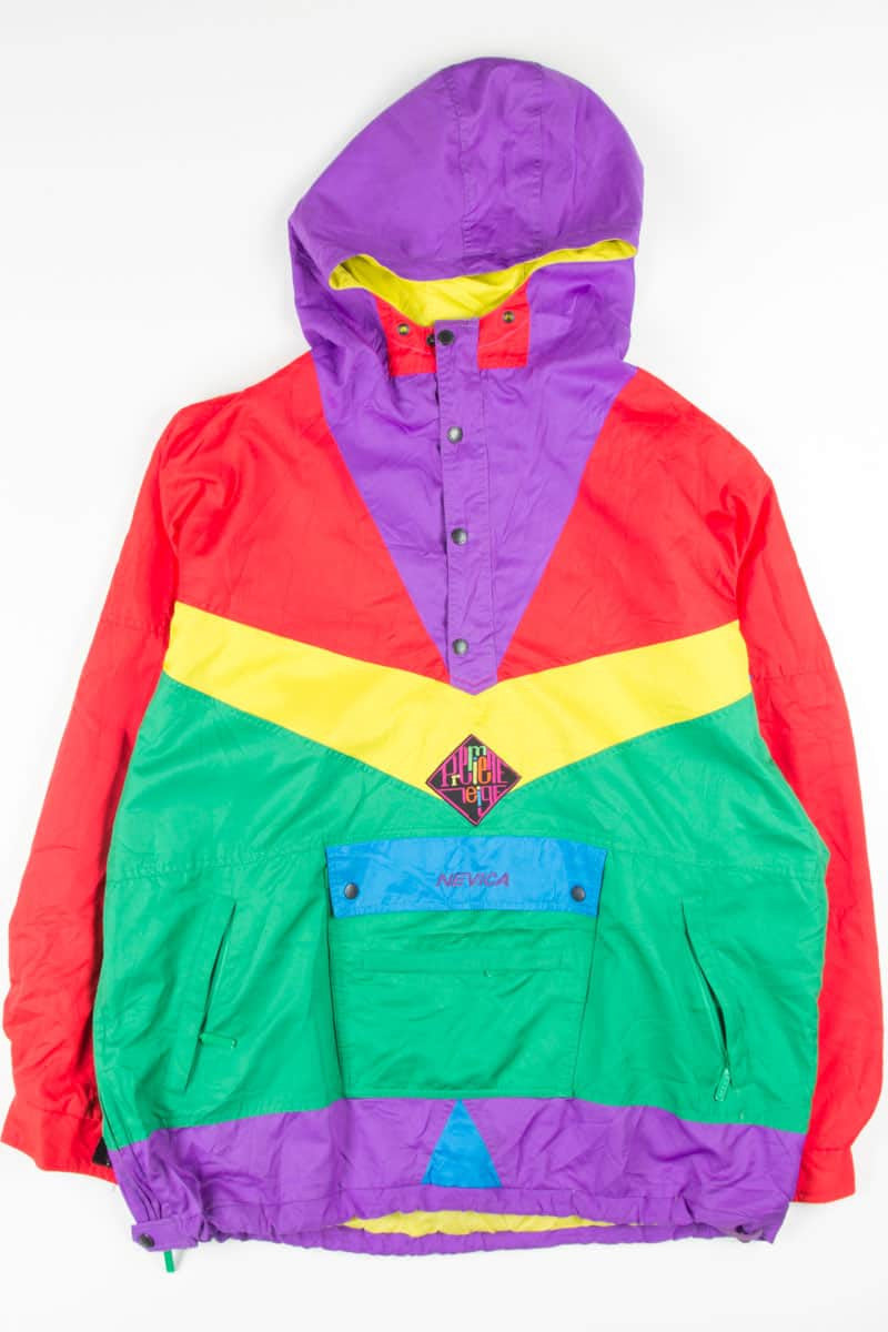 Bright Color Blocked 90s Jacket