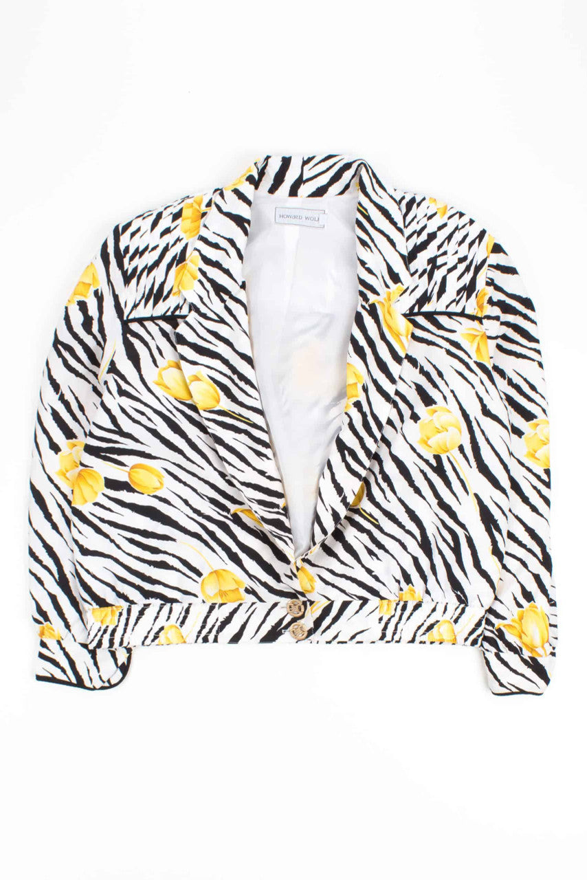 Zebra Print Vintage Blazer
