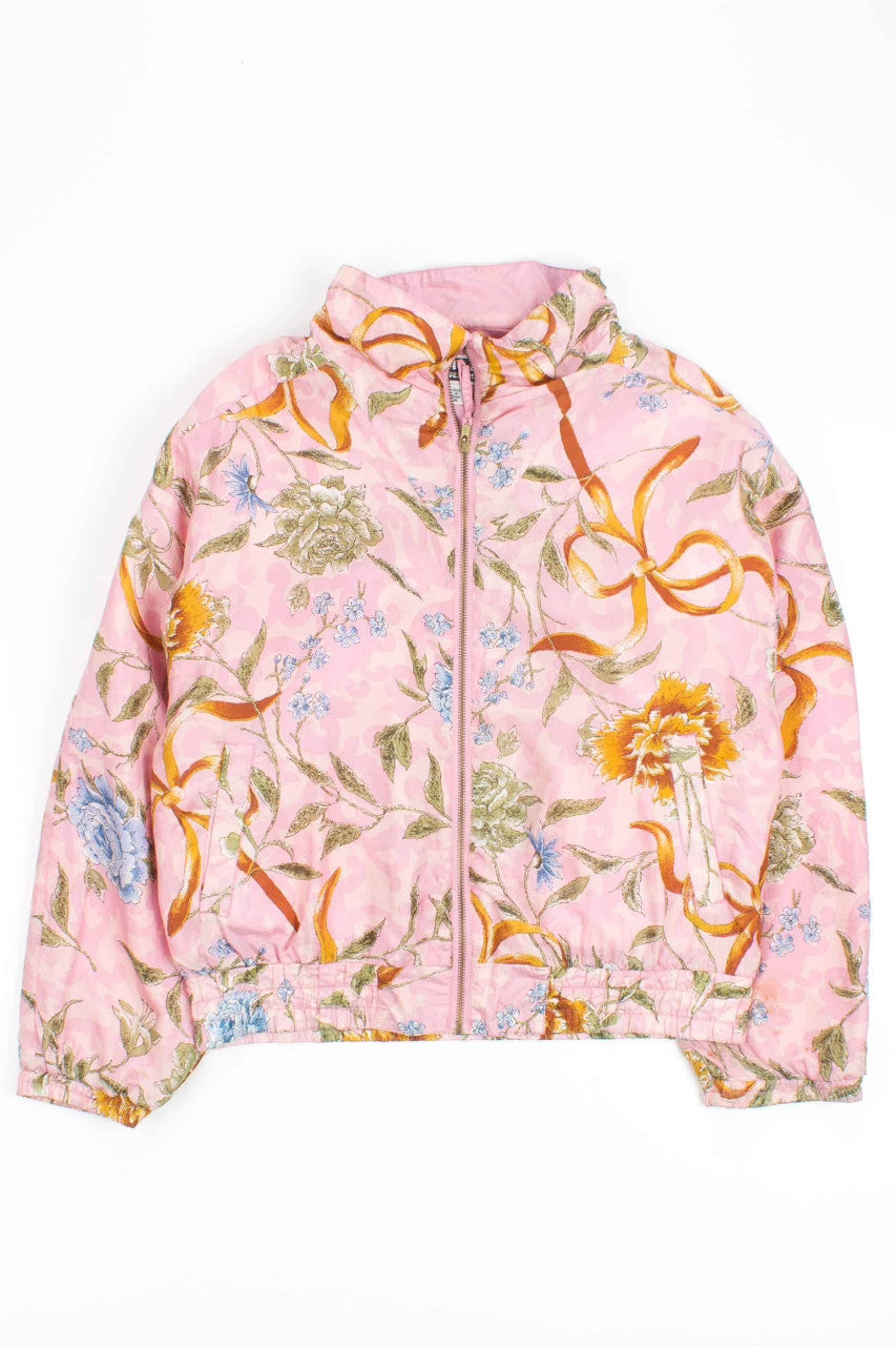 Silk Floral Vintage 90s Jacket