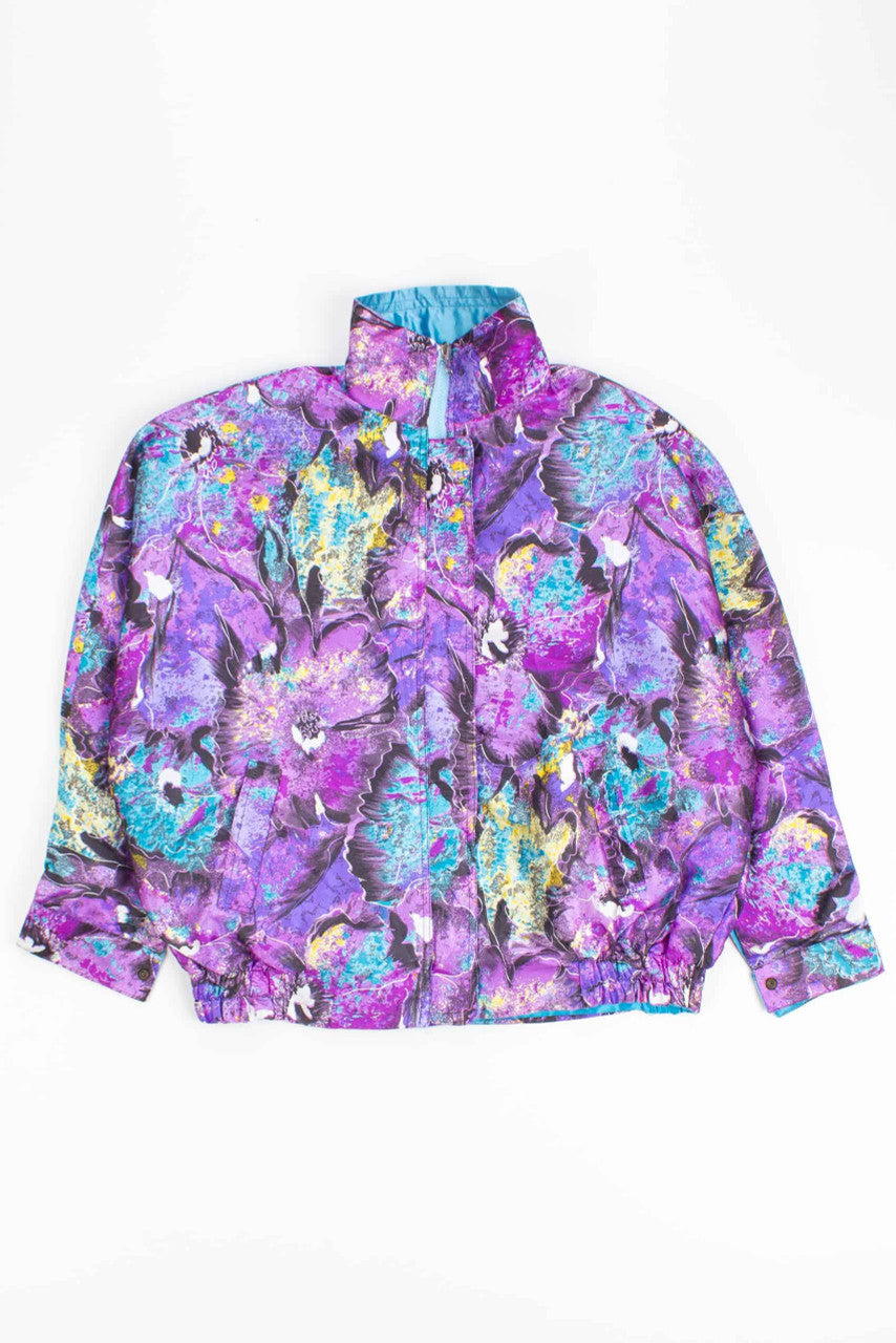 Reversible Purple and Blue Vintage Windbreaker