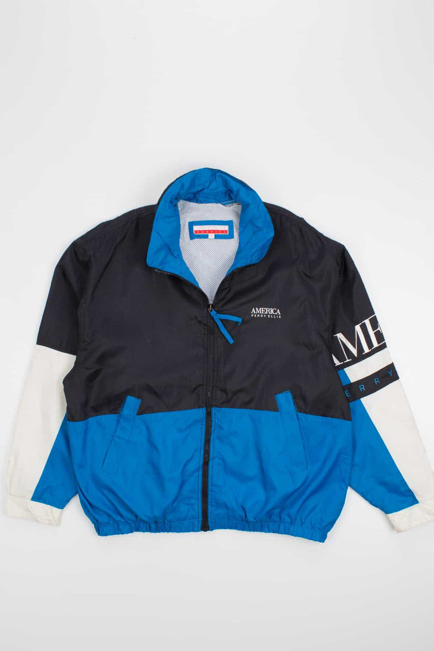 Perry Ellis Spellout Sleeve Windbreaker