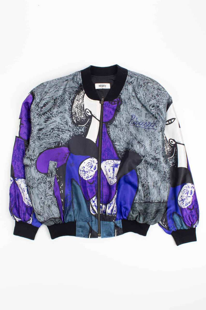 Purple Picasso Vintage Bomber Jacket
