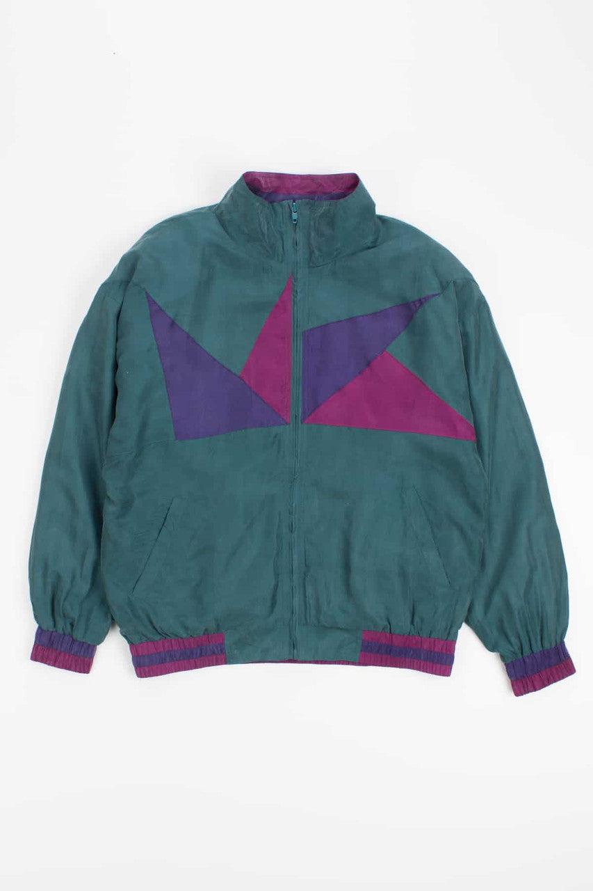 Silk Colorblock 90s Jacket