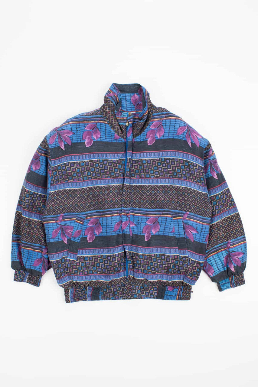 Vintage Silk Floral Shapes Jacket