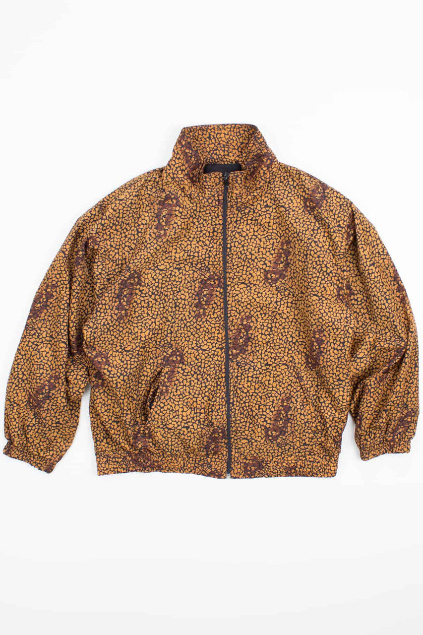 Copper Crackle Print Windbreaker