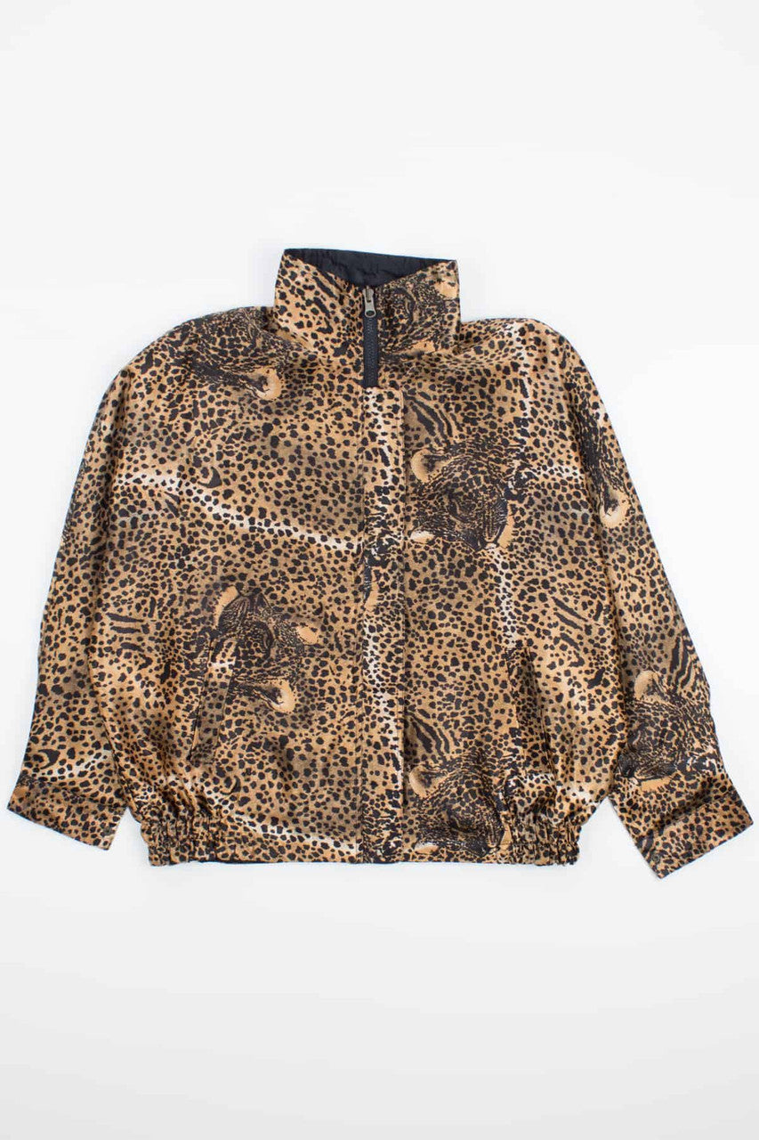 Leopard Reversible Satin Jacket
