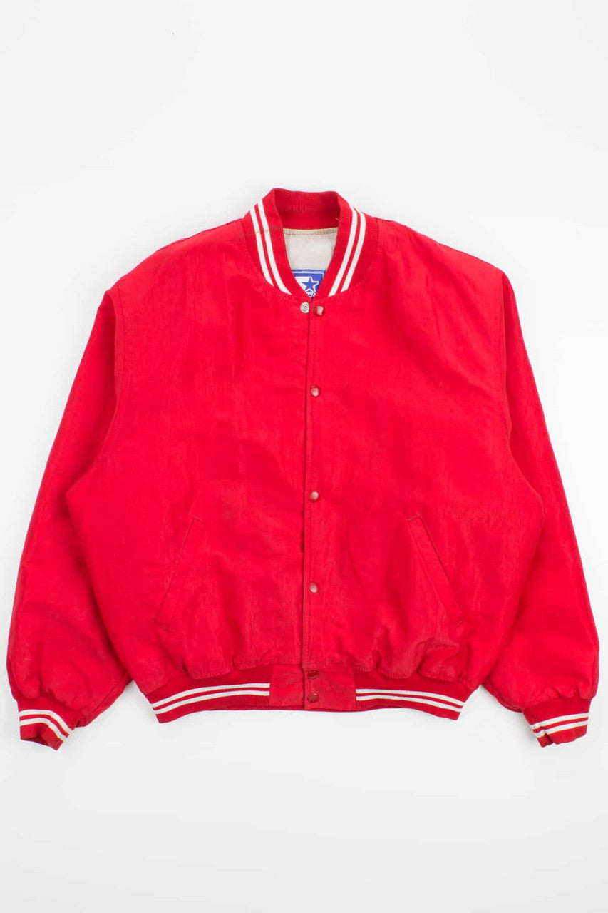 Red Starter Bomber Jacket