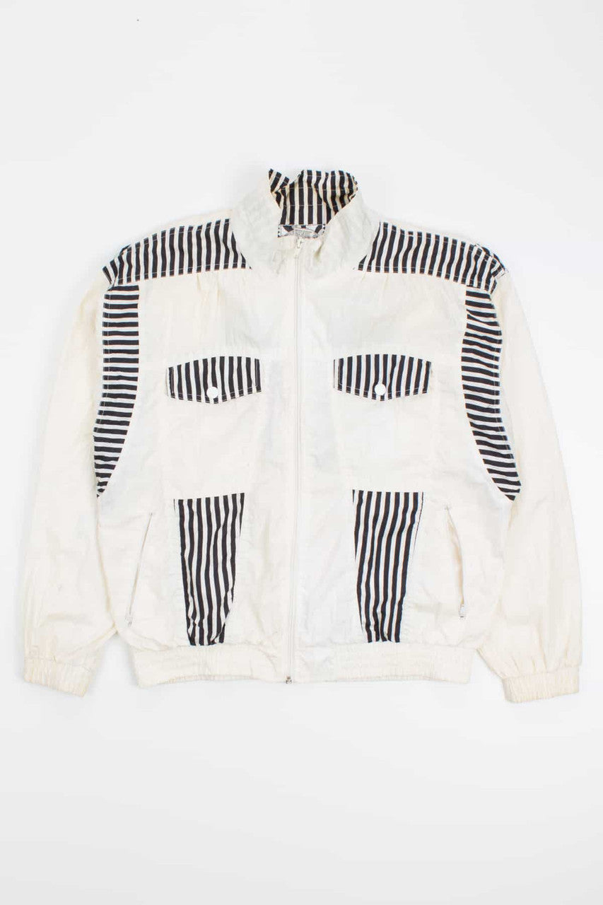 Striped Detail Vintage Windbreaker