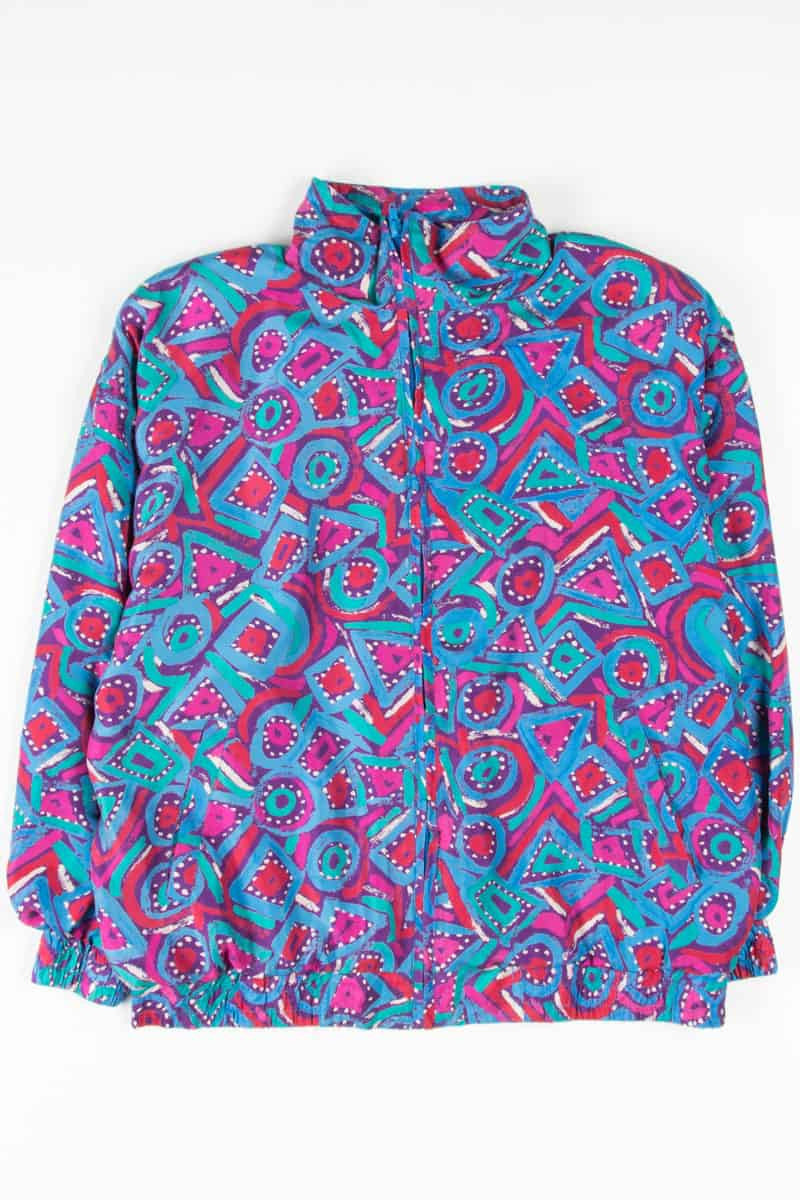 Abstract Shapes Silk 90s Jacket 18488
