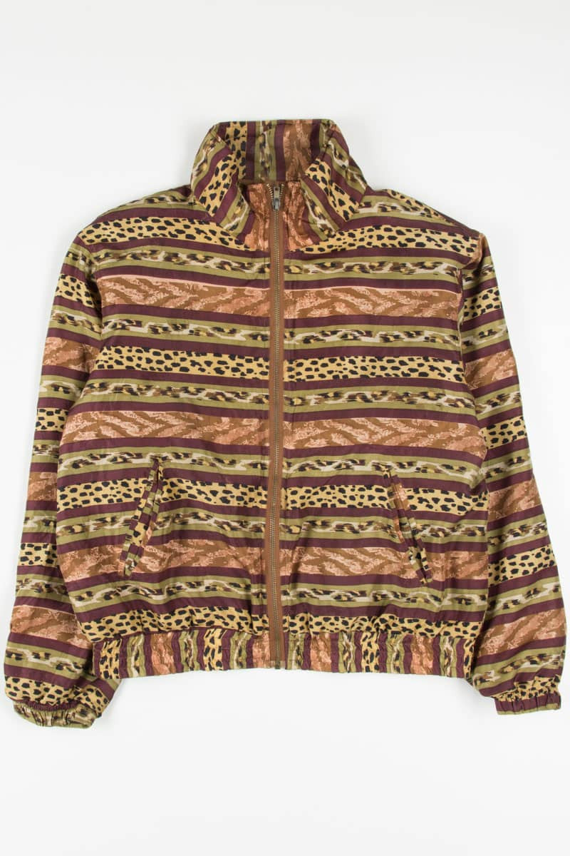 Animal Print Silk 90s Jacket 18814
