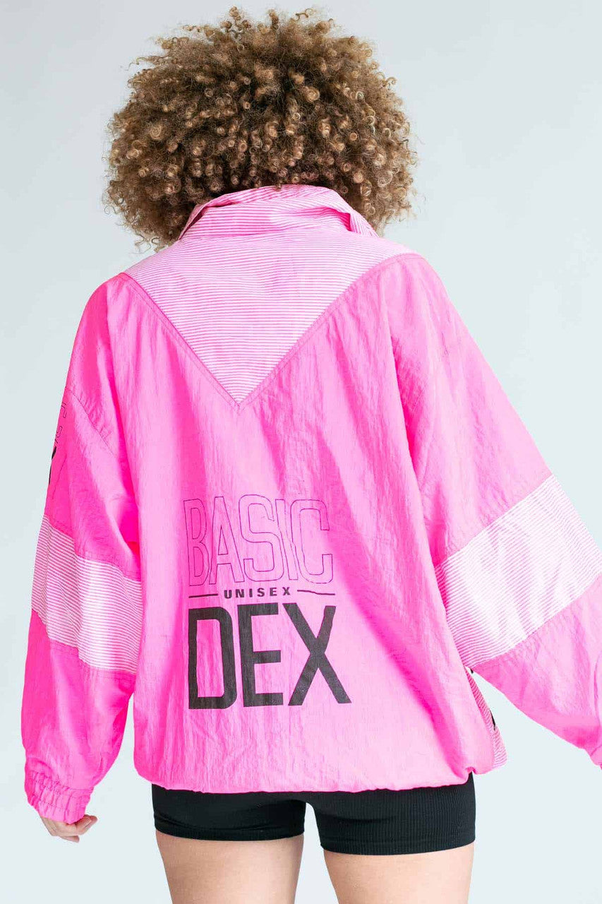 Neon Pink Cool Waves 90s Jacket 18475