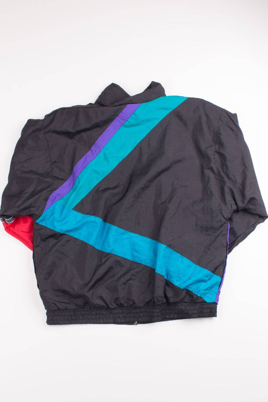 Geometric Color Block Windbreaker
