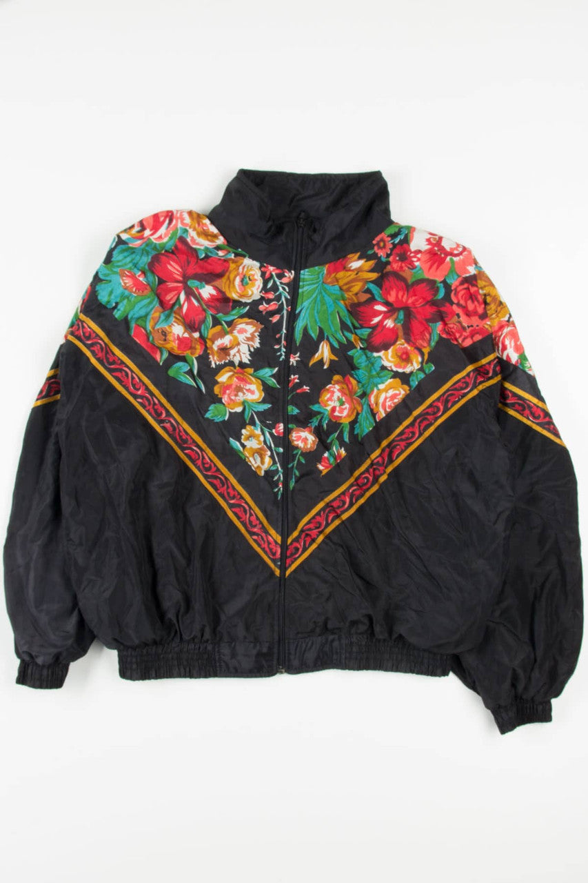 Black Floral 90s Jacket 19457