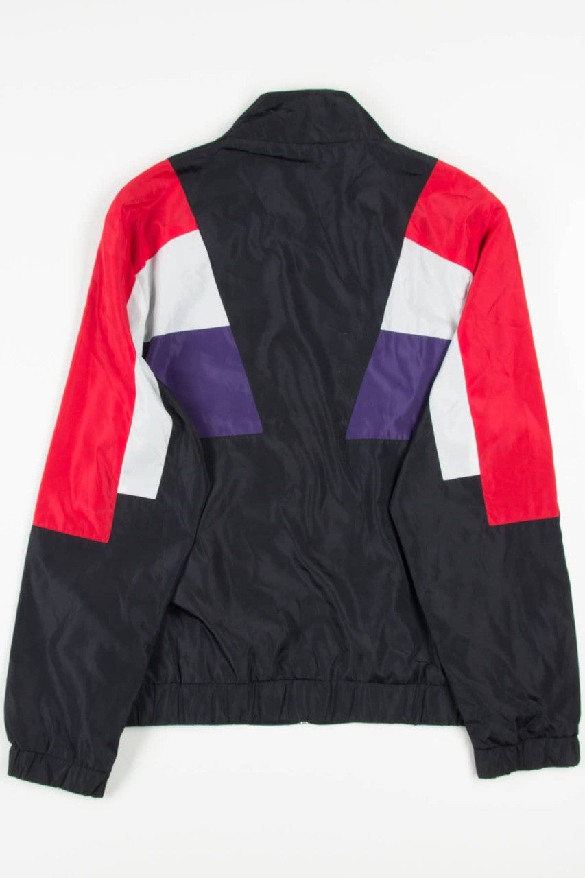 Black Color Blocked 90s Jacket 19488