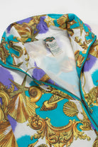 Vintage Golden Seashells Silk 90s Jacket 19491