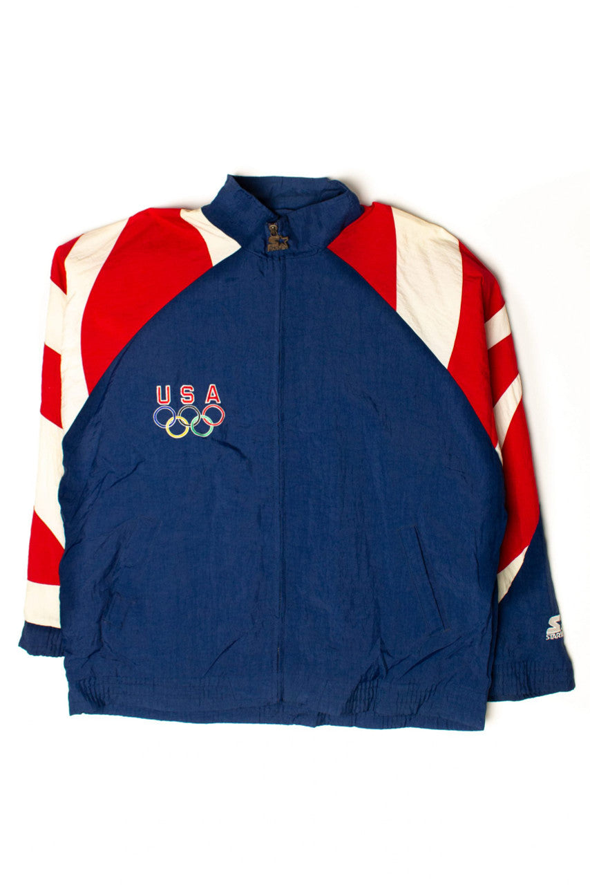 Vintage USA Olympics Eagle Starter Jacket (1990s) 1