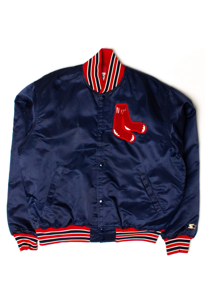 Vintage Red Sox Satin Starter Bomber Jacket (1980s)