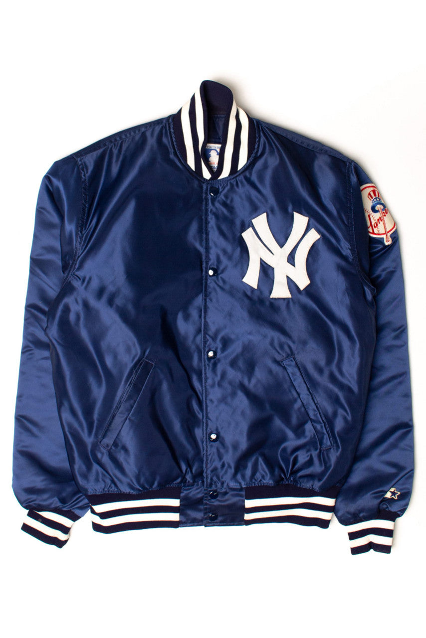 Vintage Yankees Satin Starter Bomber Jacket (1980s)