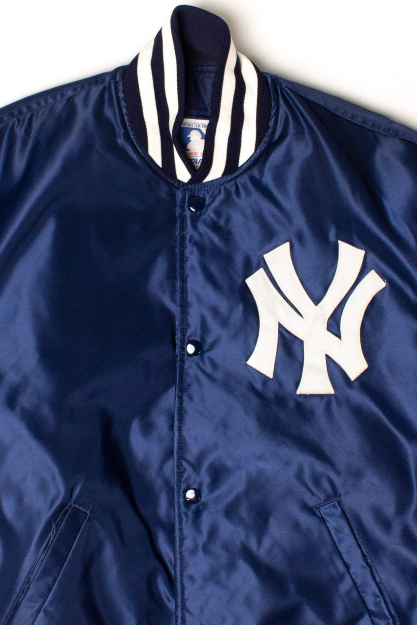 Vintage Yankees Satin Starter Bomber Jacket (1980s)
