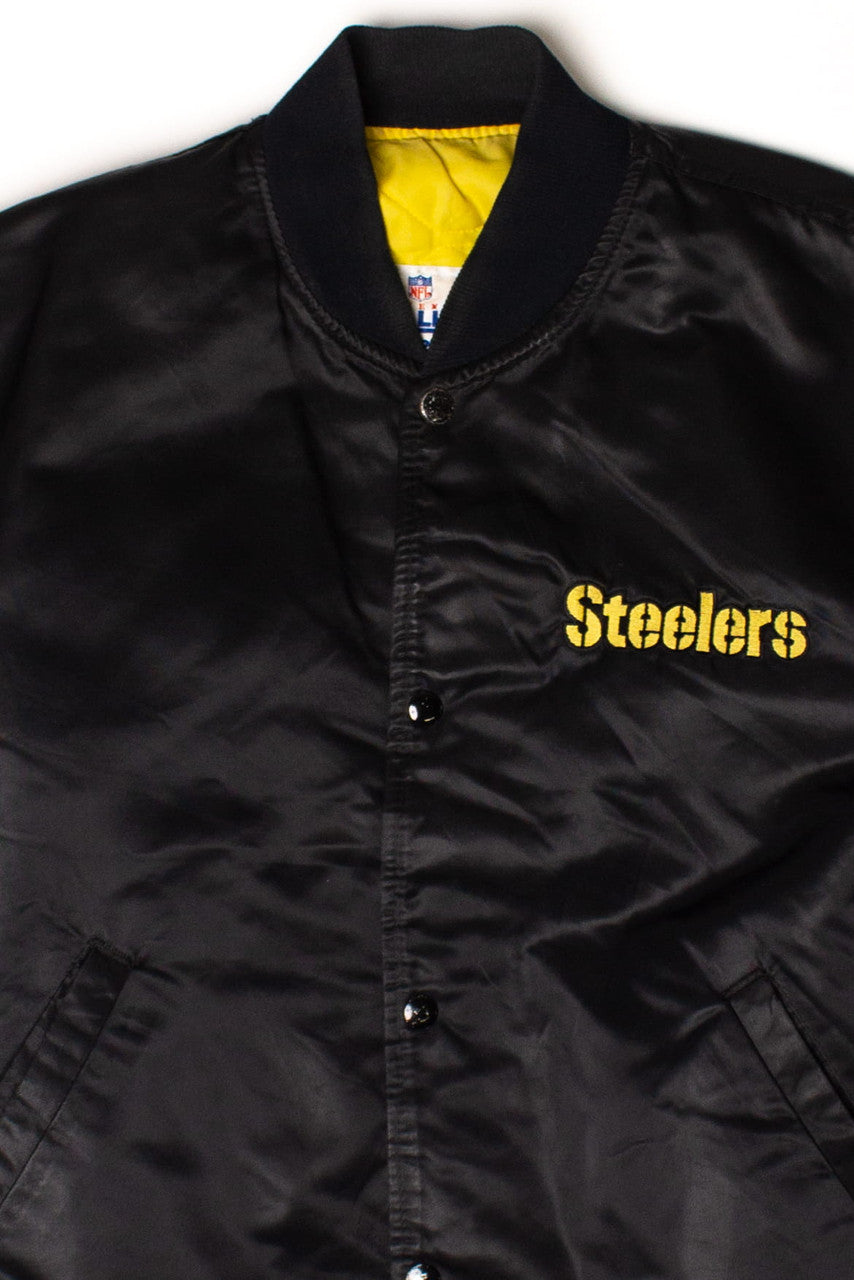 Vintage Pittsburgh Steelers Satin Starter Bomber Jacket (1980s)