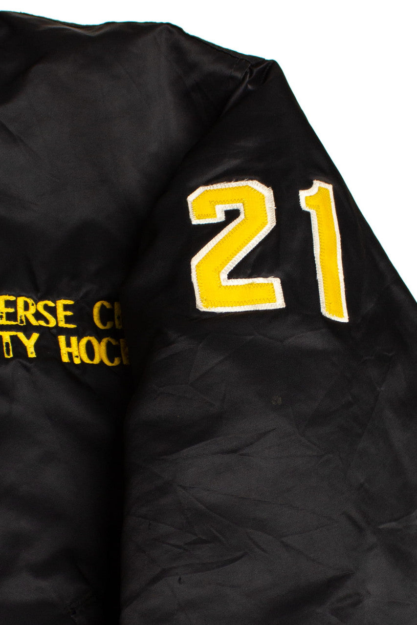 Vintage Satin Traverse City Varsity Hockey Starter Jacket (1990s)