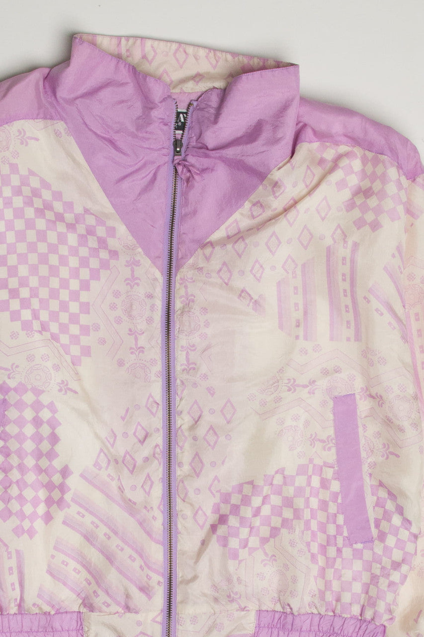 Silk Lilac Checkered 90s Jacket 19731
