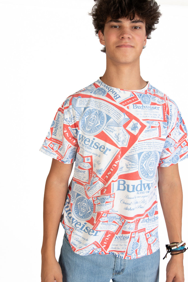 Vintage Budweiser All Over Print Single Stitch T-Shirt – Ragstock