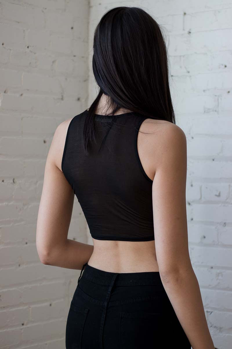 Sequin Alien Mesh Tank